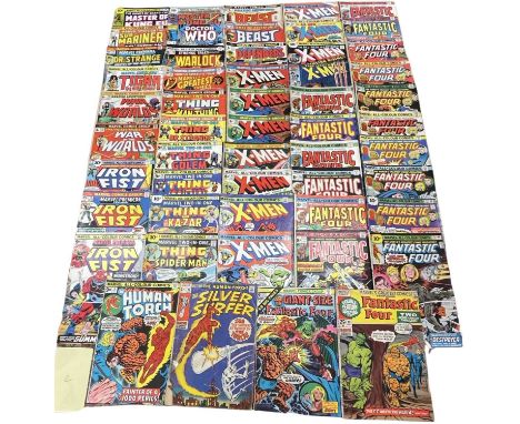 (4) A large collection of mixed vintage Marvel comic books, to include:- Fantastic Four- X-Men- Iron Fist- Dr Whoetc