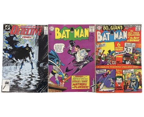Three vintage US DC Batman comics, to include: - Detective Comics, 587 - Batman, 169 - Batman Giant Edition, 187