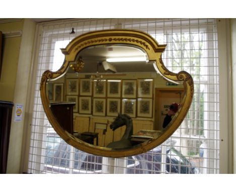 A Victorian gilt framed wall mirror,&nbsp;100cm wide.&nbsp; 