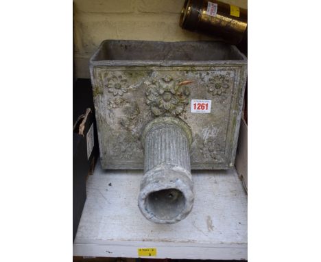An antique lead hopper.&nbsp;&nbsp; 