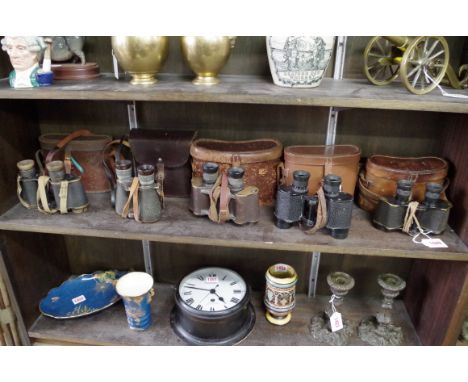 Five various pairs of vintage field glasses,Â&nbsp;to include a Kershaw pair, dated 1917 with broad arrow stamp; and a pair o