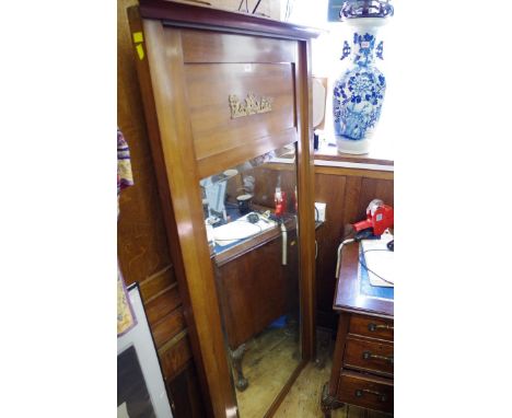 A French Empire mahogany pier mirror,&nbsp;162.5 x 87cm. 