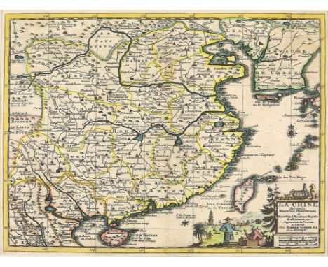 18th century map of China. Van der Aa ( Pieter ), la Chine Suivant les Nouvelles Observations..., Leiden, circa 1720, 23 x 30