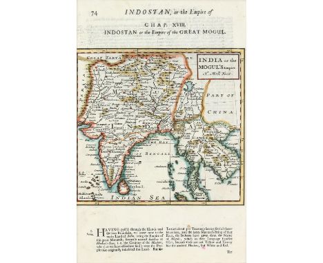 18th century Herman Moll map India and southwestern Asia, Indostan or the Empire of the Great Mogul, including modern Nepal, 