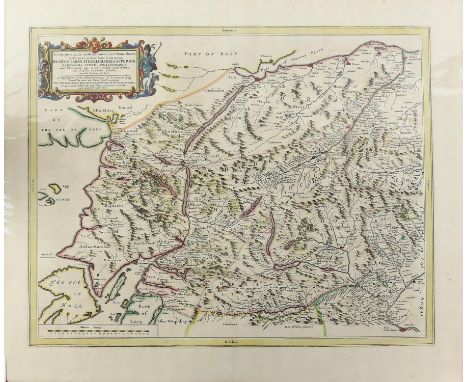 Engraved map of Scotland, later coloured, c.1645, by Blaeu (Johannes & Pont Timothy), 'Scotiae Provinciae Mediterraneae inter