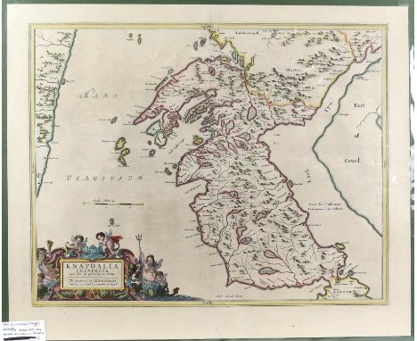 Map of The Province of Knapdale - which is accounted a member of Argyll, by Johannes Blaeu based on work by Timothy Pont, fro
