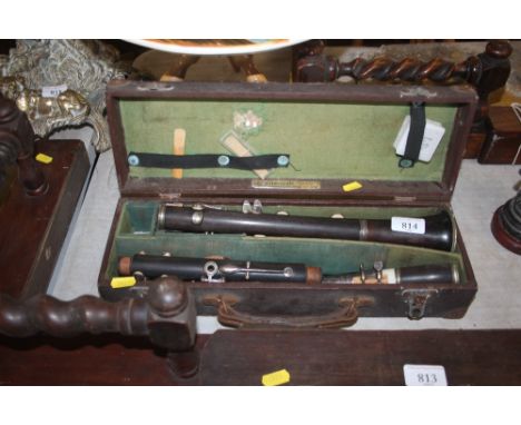 A clarinet in fitted case 