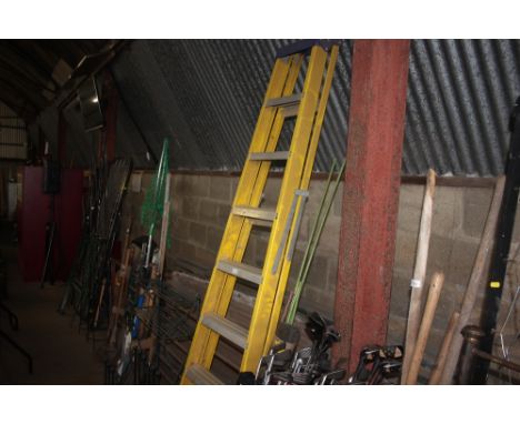 An aluminium step ladder