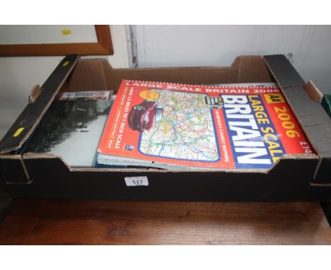 A box of steam train engine books