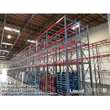 32 sections of HMH 12 teardrop pallet racking