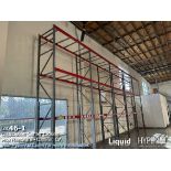 5 sections of HMH 12 teardrop pallet racking