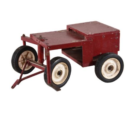 A traction engine driving trolley, suitable for a two inch or 3 inch scale model. Box seat 46cm x 29cm (Not including wheels)