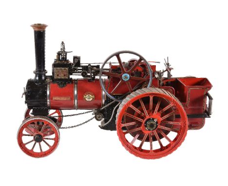 A well-engineered 1 ½ inch scale model of a 'Royal Chester' Allchin Traction engine, with single cylinder, being a two speed 