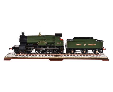 An exhibition quality 3 ½ inch gauge model of a Great Western Railway 4-4-0 County Class tender locomotive No 3834 County of 