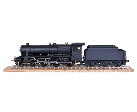 An exhibition standard 2 ½ inch gauge model of a London Midland and Scottish Railway ‘Black 5’ 4-6-0 tender locomotive, the s