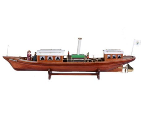 A detailed model of a live steam Windermere launch, built by the late Mr Ivor Dolling of Chesham. The model constructed in ha
