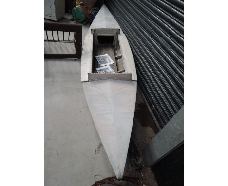 A vintage canvas skin canoe boat 1940's 