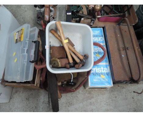 A selection of vintage Diy garage and woodworking tools