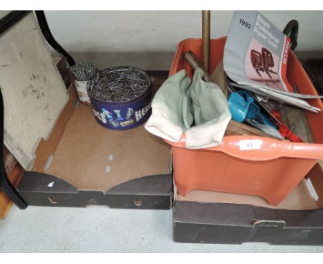 A selection of vintage garage tools