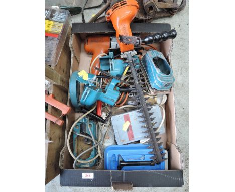 A selection of vintage power tools Black and Decker etc