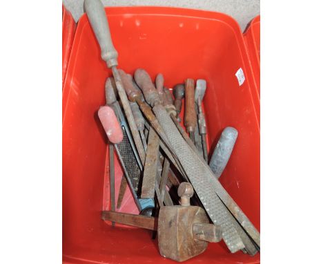 A box of files and other tools