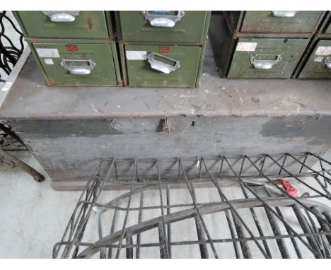 A vintage tool chest with tools