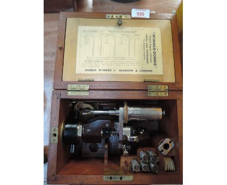 A Dobbie McInnes Patent Steam Engine indicator, in original box,