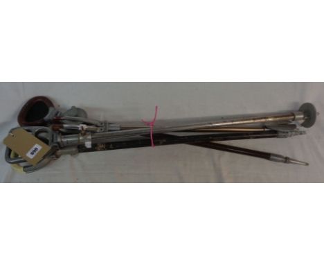 Four vintage shooting sticks