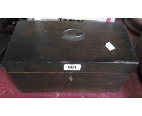 An antique wooden tea caddy carcass - for restoration