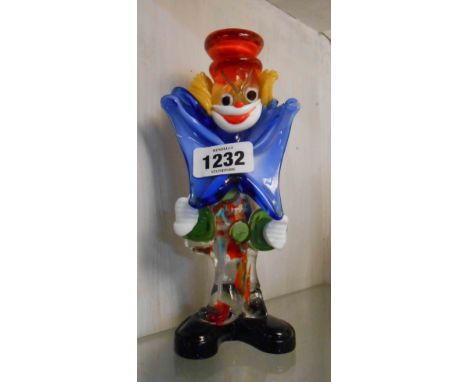 A vintage Murano glass clown
