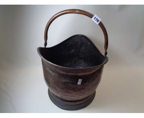 Edwardian Copper coal helmet