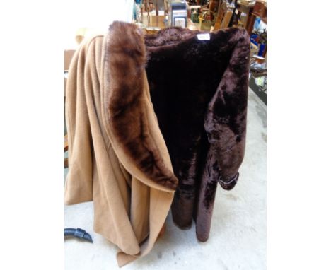 Ladies Fur coat and a Fur collared coat