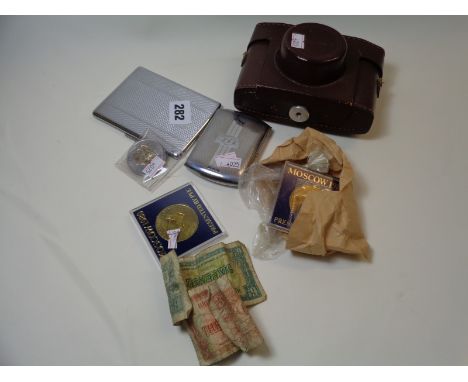 Digna German camera and assorted coins etc.