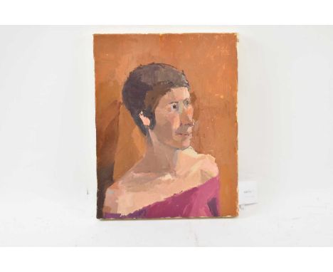 † PAUL RICHARDS (born 1949); three oils on canvas, portrait of a female, 35 x 27cm, portrait of a male, 30.5 x 23cm, study of