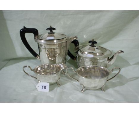 A Four Piece Plated Tea Service