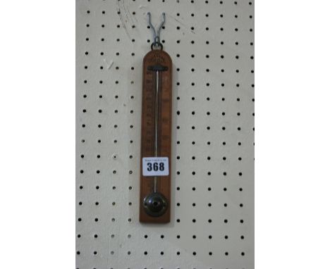 A Boxwood Frame Mercury Wall Thermometer