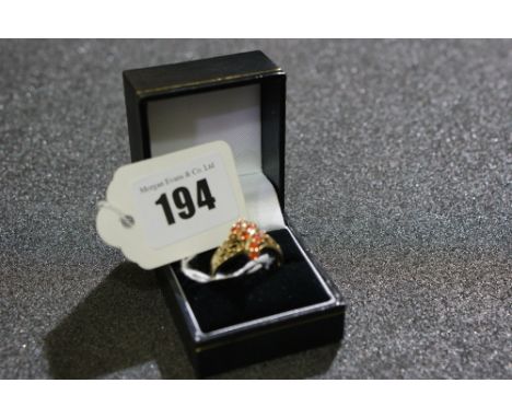 A 9 Carat Gold Austrian Opal Set Ring