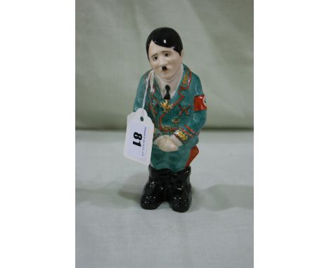 A Post War Ceramic Figure Of Hitler In Uniform, The Base Marked London 1953, 6" High