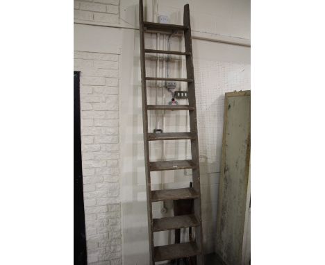 A Vintage Wooden Attic Ladder