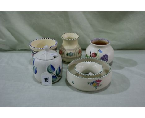 Five Poole Pottery Radford & Honiton Pieces
