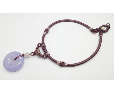 A lavender jade necklace 