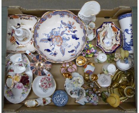 A collection of mixed china including Mason's, Coalport Royal Albert, Royal Worcester, etc. **PLEASE NOTE THIS LOT IS NOT ELI