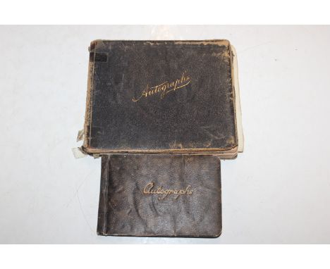 Two autograph albums, one having page with sketch and signed Laura Knight