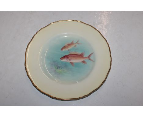 A Royal Worcester plate decorated by H. Ayrton
