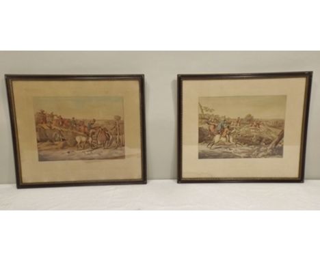 AFTER ALKEN "Gone Away" and "Full Cry", two hunting Prints by Sutherland, published by S & J Fuller 1818, 23cm x 31cm, in Hog