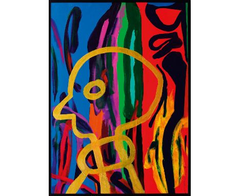 (1933 Essen - 2020 Stuttgart)Kopf im ProfilIn leuchtendem Kolorit gemalte, neoexpressionistische Arbeit in der Tradition der 