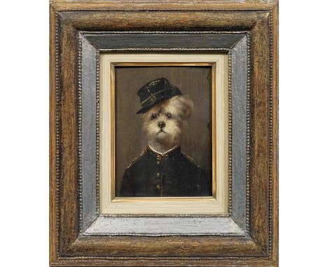 (1843 Istanbul - 1914 Frankreich)Hundebildnis als SoldatMit Blick gen Betrachter der West Highland Terrier in der Unifom eine