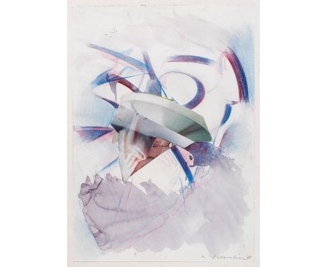 (1925 Düren - 2009 Köln)"Sonde". OriginaltitelAbstrakte, teils collagierte Komposition Salentins, der 1957 zusammen mit Otto 