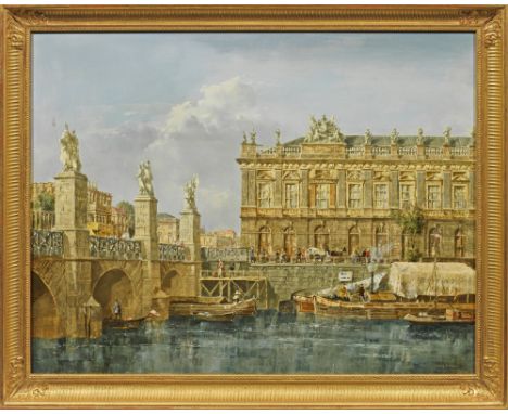 (1908 Berlin - 1966 ebenda)Ansicht von Berlin mit dem Zeughaus und der Schlossbrücke in Richtung Unter den LindenDie durch ei