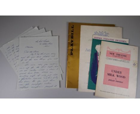 DYLAN THOMAS 'Under Milk Wood' related letter from Welsh actor Donald Houston (1923-1991) being five pages long and addressed